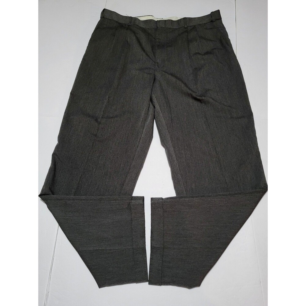 RBM Collection Dress Pants Flat Front Relaxed Straight Gray Size Men's 40-32